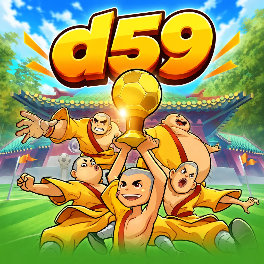 Para biksu kungfu merayakan kemenangan trofi emas di Shaolin Soccer d59